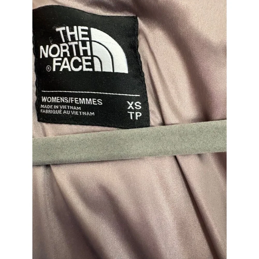 The North Face Women's 550 Metallic Mauve Quilted Down Hooded Puffer XS - Picture 5 of 8